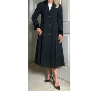Jones New York Petite 4 Gorgeous Wool Gabardine Long Swing Coat